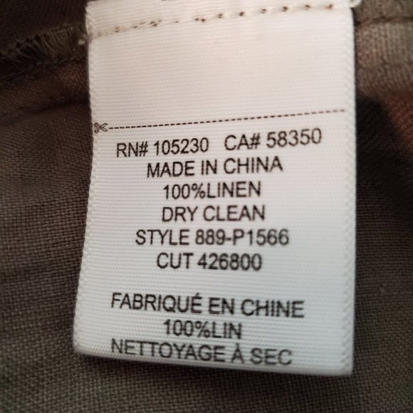 JOIE Khaki Linen Jogger Cropped Pants XS EUC - Picture 7 of 7